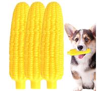 Lesunbak Maïs Cob Jouet pour chien - Dents propres jouets interactifs pour chien - Ensemble résistant aux morsures, jouet couineur pour petites et moyennes races
