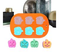 Lesunbak Moule à chocolat en forme de | Moule en silicone à 6 grilles pour Halloween, décoration de gâteau, pâtisserie, moule à pâtisserie, moule pour projets d'artisanat de gelée, savon