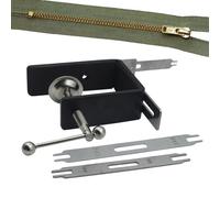Lesunbak Outil de traction de fermeture éclair | Glissières de tête de fermeture éclair à double extrémité, extracteur de glissière en acier inoxydable, outil de tirage de fermeture éclair pour