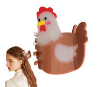 Lesunbak Pinces à cheveux en forme de poulet, mignonnes pinces à cheveux antidérapantes et solides pour filles et femmes avec des cheveux longs, épais, fins ou bouclés