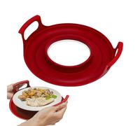 Lesunbak Plateau À Poignée pour Micro-Ondes | Plateau À -Ondes, Plateaux À Assiettes Support De Bol Chaud, Plateau De Transport avec Poignées, Outils De Cuisine Résistants À La