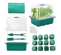 Lesunbak Plateaux de démarrage de - Kit de Plateau de avec dôme d'humidité - Fournitures de Culture en Serre pour démarrage en intérieur, Propagation de légumes, Transplantation, Culture