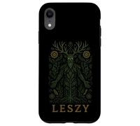Leszy Slavic Woodland Spirit Green Man Forest Art païen Coque pour iPhone XR