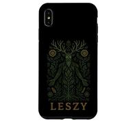 Leszy Slavic Woodland Spirit Green Man Forest Art païen Coque pour iPhone XS Max
