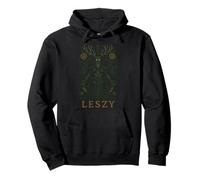 Leszy Slavic Woodland Spirit Green Man Forest Art païen Sweat à Capuche