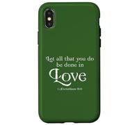 Let All That You Do Be Done in Love 1 Corinthians 16:14 Coque pour iPhone X/XS