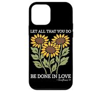 Let All That You Do Be Done in Love Tournesol Religieux Coque pour iPhone 12 Mini