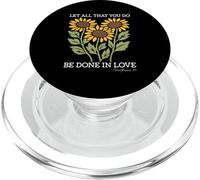 Let All That You Do Be Done in Love Tournesol Religieux PopSockets PopGrip pour MagSafe