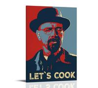 Let Cook - Poster en métal créatif imperméable - Peintures décoratives sans encadrement directement collées avec des matériaux résistants à l'humidité et anti-salissure pour salon, chambre à coucher