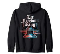 Let Freedom Ring Liberty Bell USA 250 Juillet 4th Glitch Sweat à Capuche