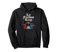 Let Freedom Ring Liberty Bell USA 250 Juillet 4th Glitch Sweat à Capuche