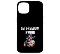 Let Freedom Swing Baseball Player - Mullet Lunettes de Soleil Drapeau Coque pour iPhone 13