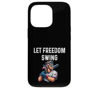 Let Freedom Swing Baseball Player - Mullet Lunettes de Soleil Drapeau Coque pour iPhone 13 Pro