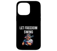 Let Freedom Swing Baseball Player - Mullet Lunettes de Soleil Drapeau Coque pour iPhone 14 Pro Max