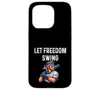 Let Freedom Swing Baseball Player - Mullet Lunettes de Soleil Drapeau Coque pour iPhone 15 Pro