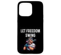Let Freedom Swing Baseball Player - Mullet Lunettes de Soleil Drapeau Coque pour iPhone 15 Pro Max