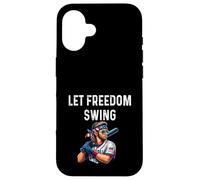 Let Freedom Swing Baseball Player - Mullet Lunettes de Soleil Drapeau Coque pour iPhone 16
