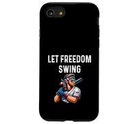 Let Freedom Swing Baseball Player - Mullet Lunettes de Soleil Drapeau Coque pour iPhone SE (2020) / 7/8