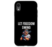 Let Freedom Swing Baseball Player - Mullet Lunettes de Soleil Drapeau Coque pour iPhone XR