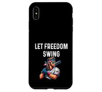 Let Freedom Swing Baseball Player - Mullet Lunettes de Soleil Drapeau Coque pour iPhone XS Max