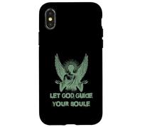 Let God Guide Your Soul Ange Ailes Spirituel Divin Coque pour iPhone X/XS