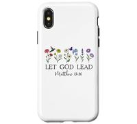 Let God Lead Matthew 19:26 God Quote All Things are Possible Coque pour iPhone X/XS