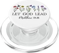 Let God Lead Matthew 19:26 God Quote All Things are Possible PopSockets PopGrip pour MagSafe