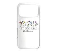 Let God Lead Women Bible Verse Matthew 19:26 Christian Faith Coque pour iPhone 17 Pro