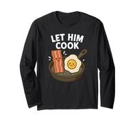 Let Him Cook - Meme de petit déjeuner kawaii Funny Bacon and Egg Manche Longue
