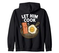 Let Him Cook - Meme de petit déjeuner kawaii Funny Bacon and Egg Sweat à Capuche