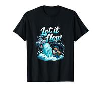 Let it Flow Plombier Pipe Pun Robinet Cascade Graphique T-Shirt