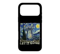 Let it Gogh Funny Van Gogh Starry Night Raccoon Coque pour iPhone 17 Pro Max