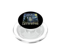 Let it Gogh Funny Van Gogh Starry Night Raccoon PopSockets PopGrip pour MagSafe