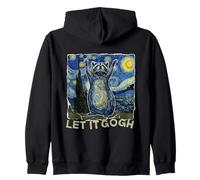 Let it Gogh Funny Van Gogh Starry Night Raccoon Sweat à Capuche