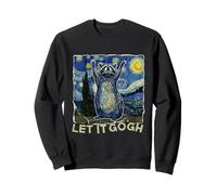 Let it Gogh Funny Van Gogh Starry Night Raccoon Sweatshirt