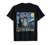 Let it Gogh Funny Van Gogh Starry Night Raccoon T-Shirt