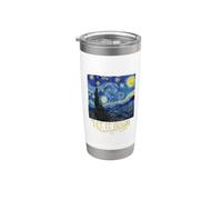 Let It Gogh Peinture amusante Histoire de la nuit étoilée Gobelet isotherme en acier inoxydable double paroi