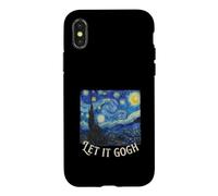 Let It Gogh Peinture d'histoire Amusante Nuit étoilée Coque pour iPhone X/XS
