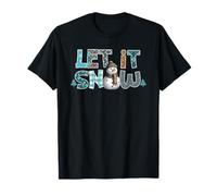 Let-It Snow Bonhomme de Neige fantaisiste profitant d'un Noël Magique T-Shirt