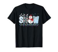 Let-It Snow Bonhomme de Neige Joyeux Assorti Famille Merry T-Shirt