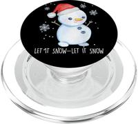 Let It Snow Bonhomme de Neige Mignon PopSockets PopGrip pour MagSafe