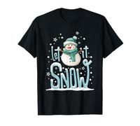 Let-It Snow Bonhomme de Neige Vibes Noël Chute de Neige Joyeuse T-Shirt