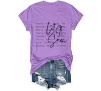 Let It Snow Chemise de Noël amusante pour homme et femme Motif bonhomme de neige, violet, S