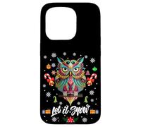 Let It Snow Cool Christmas Night Owl Illustration Graphic Coque pour iPhone 15 Pro