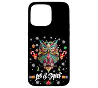 Let It Snow Cool Christmas Night Owl Illustration Graphic Coque pour iPhone 15 Pro Max
