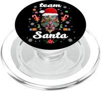 Let It Snow Cool Christmas Night Owl Team Santa Illustration PopSockets PopGrip pour MagSafe