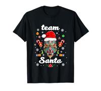 Let It Snow Cool Christmas Night Owl Team Santa Illustration T-Shirt