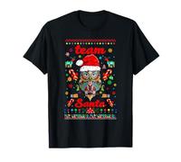 Let It Snow Cool Christmas Night Owl Team Santa Illustration T-Shirt
