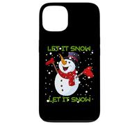 Let it Snow Cute Christmas Funny Christmas Holiday Snowman Dit Coque pour iPhone 13