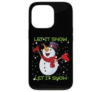 Let it Snow Cute Christmas Funny Christmas Holiday Snowman Dit Coque pour iPhone 13 Pro